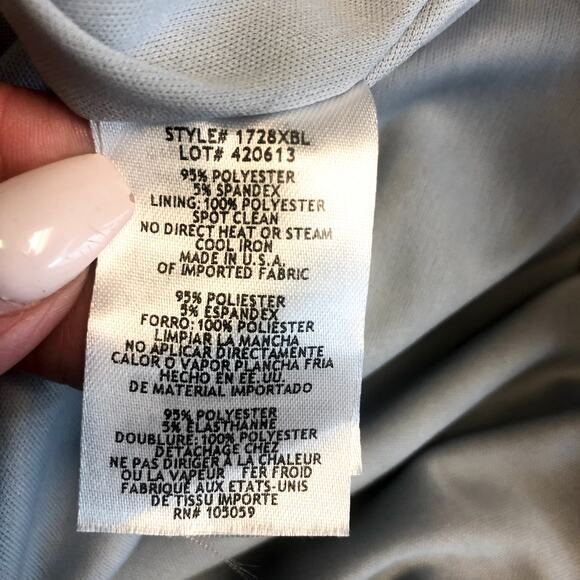 AQUA FORMAL Women's Embellished Column Gown Size 8 Silver Sleeveless NWT FLAW - Picture 15 of 16